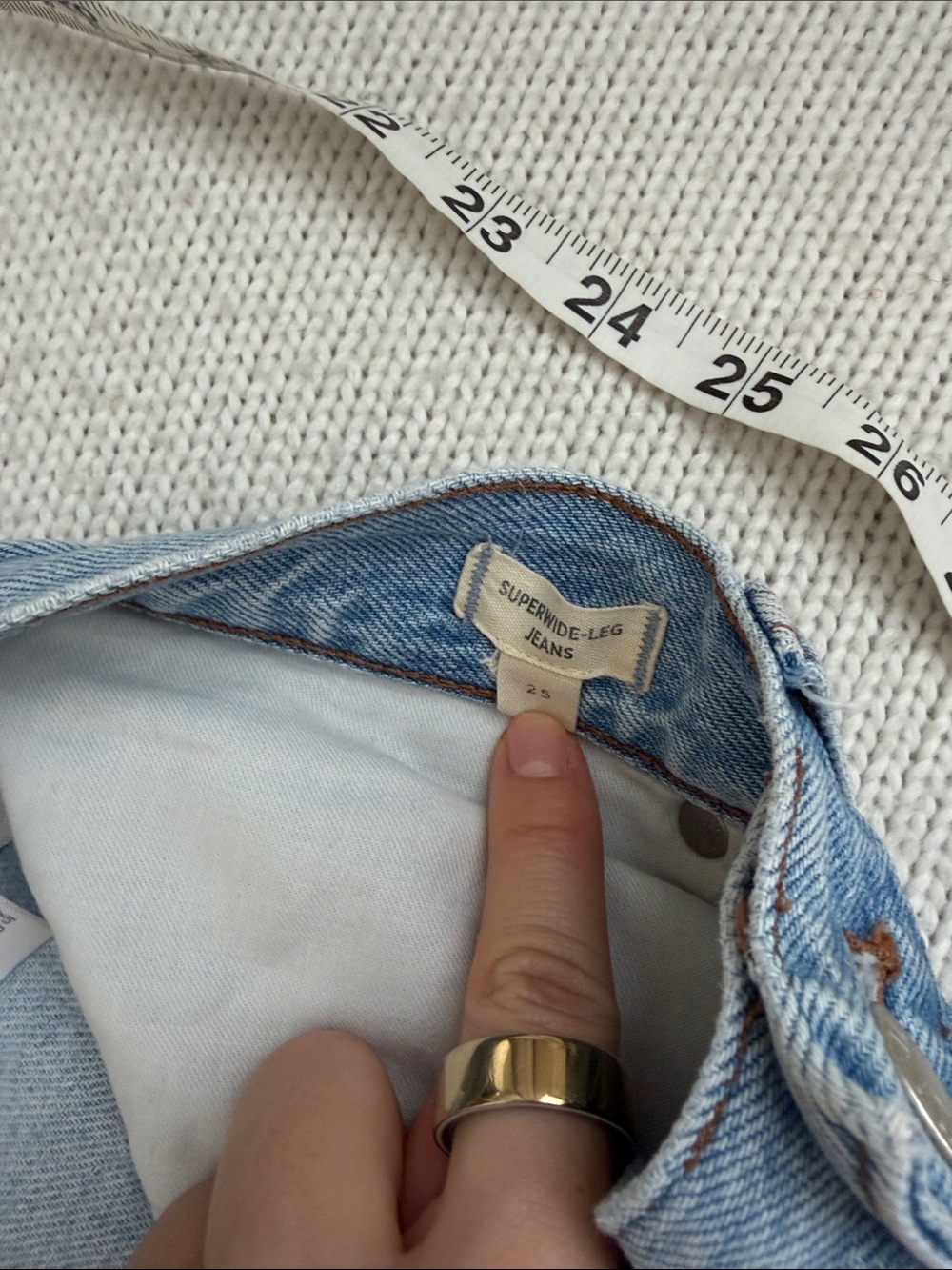Madewell Super Wide Leg Jeans Size 25 - Picture 4 of 8